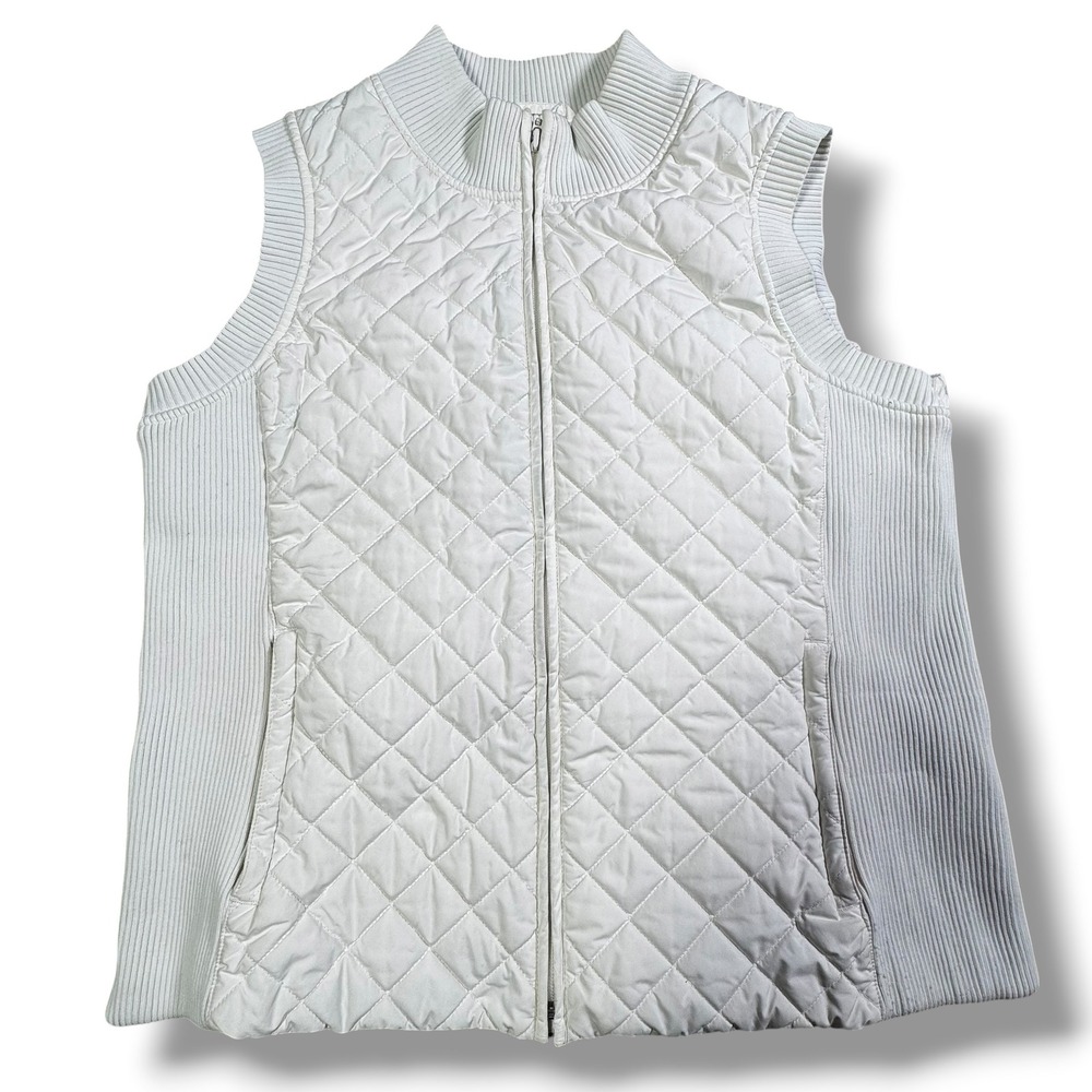 Pendleton White Quilted Vest L Outdoor Hiking Layer‎ Neutral Minimalist Gorpcore